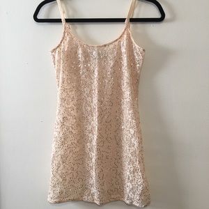 Forever 21 Sheer Lace Sequin Cami Size Small